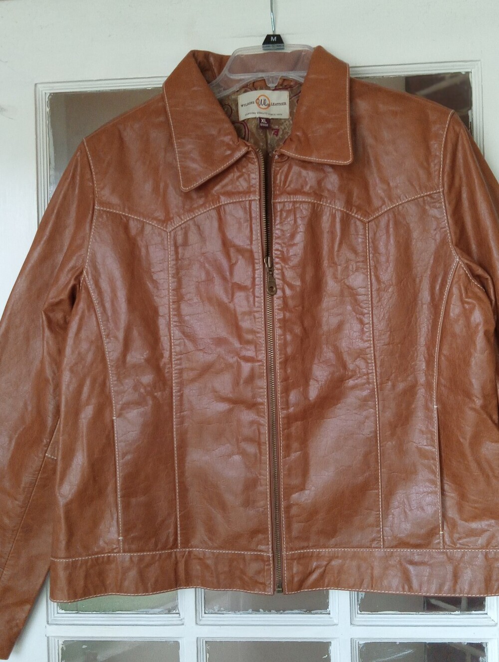Vintage Wilsons Leather Maxima Jacket Brown Zip Up XL
